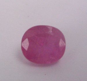 Ruby Oval Faceted