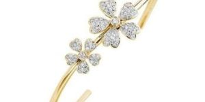 Beautiful Bangle Style Diamonds Adjustable Bracelet