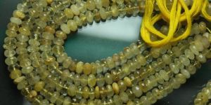 Golden Rutilated Faceted Rondel Wbeads