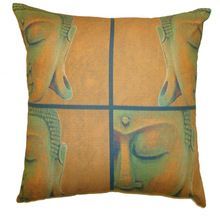 Buddha Design Multicolor Square Cushion Cover