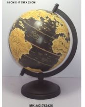 Decorative Antique Globe on Metal Stand