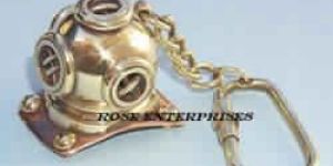 Brass Diving Helmet Key Chain