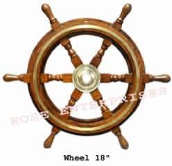 Decorative Wooden Ship Wheel