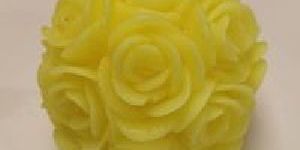 Yellow Rose Ball Candle