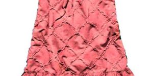 Square Patches Beautiful Skirt with Ruffle Border