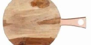 Wooden Chopping Board with Metal Handle