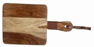 Wooden Chopping/ Cutting Board For Kitchen With Leather H