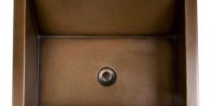 CONTEMPORARY SEMI-RECESSED COPPER SINK