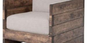 Solid Wood Single Seater Sofa
