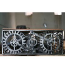 Wheels Wooden Top Living Room Coffee Table