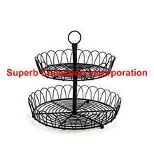 Black Wire Two Tier Cup Cake Stand