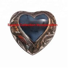 Blue Fire Heart Urns