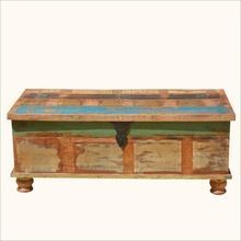 Reclaimed Wood Coffee Table Storage Trunk