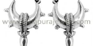 Adorable Fine Work Plain Silver 925 Sterling Silver Bali Earring