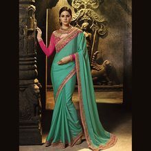Silk Wedding Wear Resham Work Saree