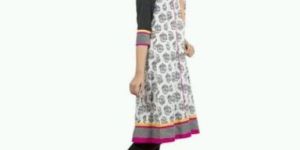 White Cotton Printed Kurti