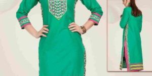 Hi Neck Border Kurtis