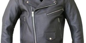Ladies Grey Leather Jacket