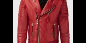 Ladies Red Leather Jacket