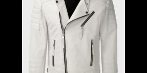 Ladies White Leather Jacket