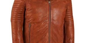 Mens Light Brown Leather Jacket
