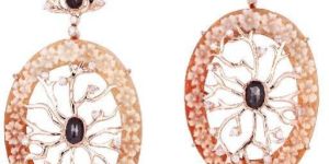 Carved Cameo Gold Dangle