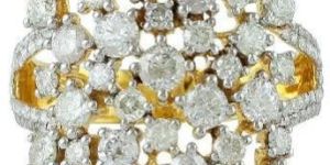 Designer Gold Diamond Cocktail Ring