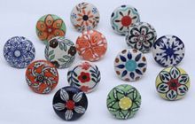 MultiColor Beautiful Stylish Flower Design Ceramic Knobs Kitchen