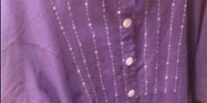 Ladies Purple Printed Kurti