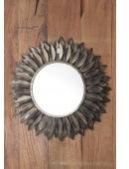 Round Iron Frame Antique Mirror