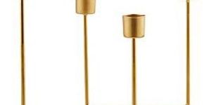 Gold Iron Weir Candle Holder