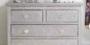 White Metal Chest of Drawer