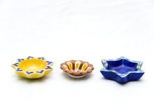 Handmade Ceramic Decorative Blue Pottery Candle