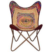 High Quality Jute and Chindi Butterfly Chair