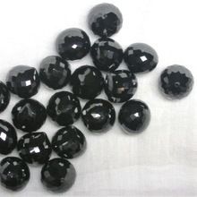 Checkerboard Cut Black Spinel Gemstone