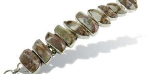 925 Silver Jewelry Charming Ocean Jasper Gemstone Bracelet