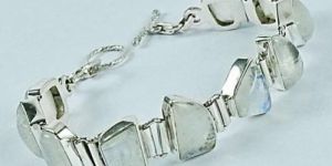 925 Sterling Silver Jewelry Fashion Rainbow Moonstone Bracelet