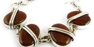 Awesome Style Of!! 925 Silver Red Jasper Bracelet