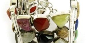 Gorgeous!! 925 Silver Multi Stone Bracelet