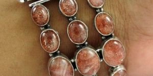 Indian Silver Jewellery Ethnic Sun Stone Gemstone Bangle