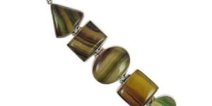 Special Moment Fluorite Gemstone Silver Bracelet Jewelry