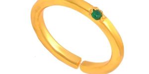 Green Onyx Gold Vermeil Sterling Silver Ring