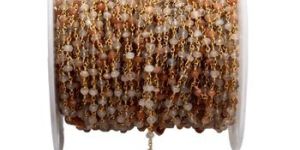 Multi Moonstone Faceted Beaded Chain