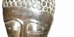 Wooden Hand Crafted Buddha Head