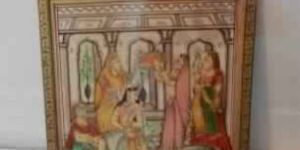 WOODEN HAND PAINTED WALL PICTURE