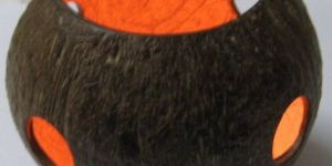 Coconut Shell Candle Holder