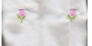 100 % Silk satin fabricivory 44 inchRose embroidery