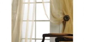 Ivory Silk Organza 108-inch wide Sheer Curtain Panel