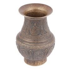 Handmade Bronze Antique Vase with Buddha