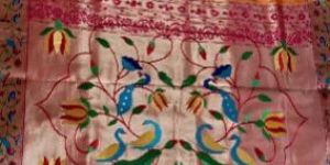 Paithani Silk Saree Pickock Border